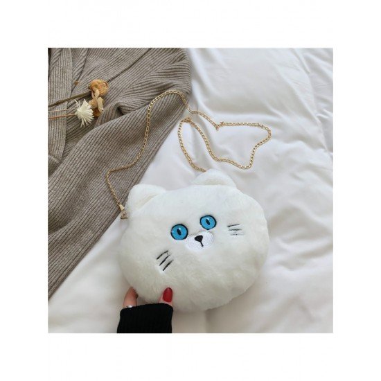 Cute Fluffy Cat Chain Shoulder Bags