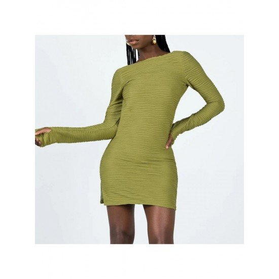  Sexy Backless Pure Color Women's Short Dress