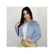 Cool Street Blue Women Denim Jacket Coats