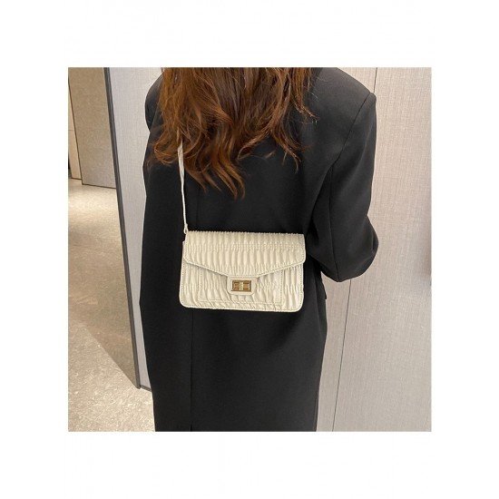 Twist Lock White One Shoulder Bags