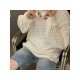  2022 Loose Hollowed Out Pure Color Women's Knitwear