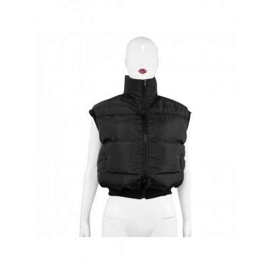 Black Sleeveless Ladies Short Jacket Coats