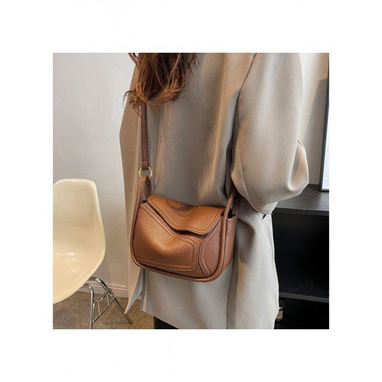  2022 PU Pure Color Shoulder Bag For Women