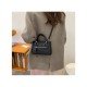 Alligator Print Street Black Zip Handbag Shoulder Bags