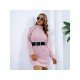 Turtle Neck Pullover Solid Long Sleeve Sweater Dress