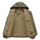  Winter Fleece Plush Hooded Men's Short Coats