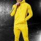  Men's Leisure Sports Hooded Zipper Two-Piece Set