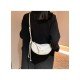 PU White Street Dumpling Shoulder Bags