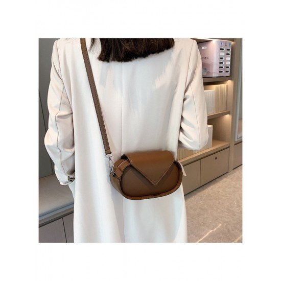  2022 PU Pure Color Shoulder Bag For Women