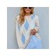  2022 Round Neck Rhombus Lattice Knitwear Sweater