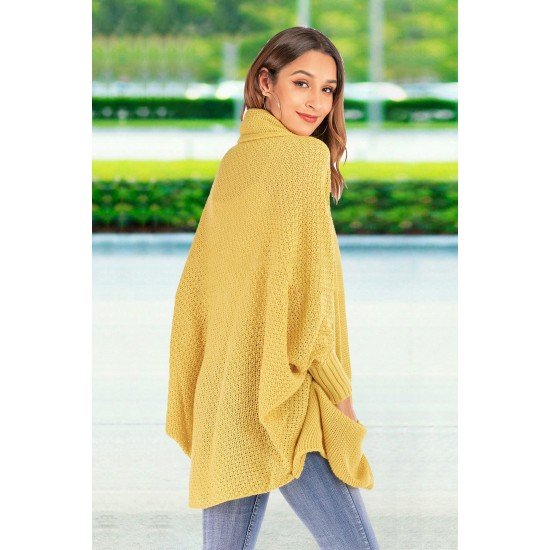  Pure Color Knitting Women's Long Sleeve Sweater