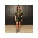 Camouflage Fall Cropped Coats For Women