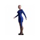  Casual Pure Color Long Sleeve Women's Dress