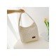 Casual Canvas Grid Black Shoulder Bags