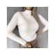  2022 Knitting Pure Color Women's Knitted Top