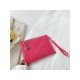 Casual Solid Rhombus Lattice Clutch Bag