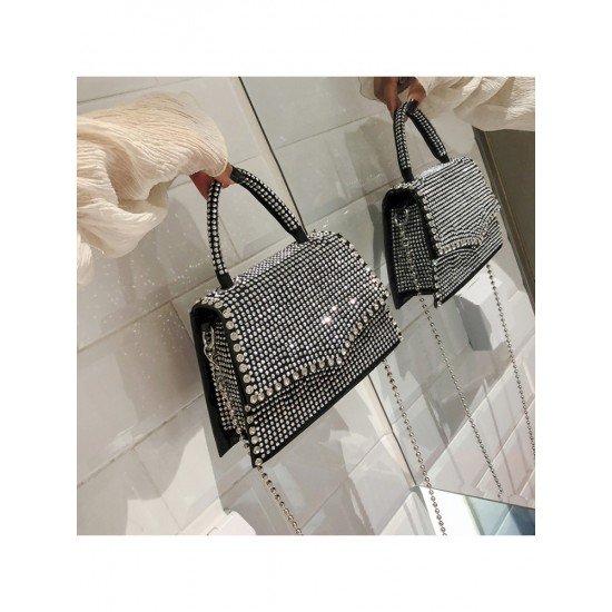  Rhinestone Black Fashion Shoulder Bags