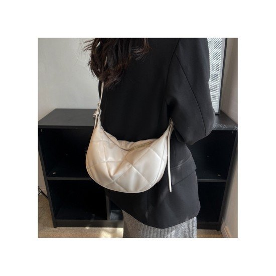 Rhombus Lattice Solid Shoulder Bags