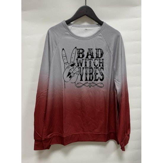 Gradient Color Printed Sweatshirts For Women