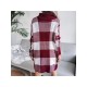  Casual Turtleneck Plaid Knitted Women's Dress