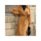 Street Solid Long Coats For Women