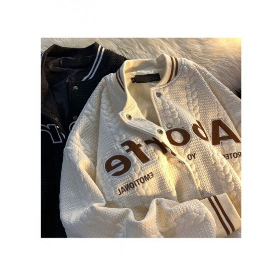 Embroidery Spring Couple Unisex Baseball Coats