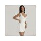 Summer Ladies White Sleeveless Mini Dresses