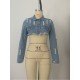 Fashion Casual Pure Color Denim Jacket For Women