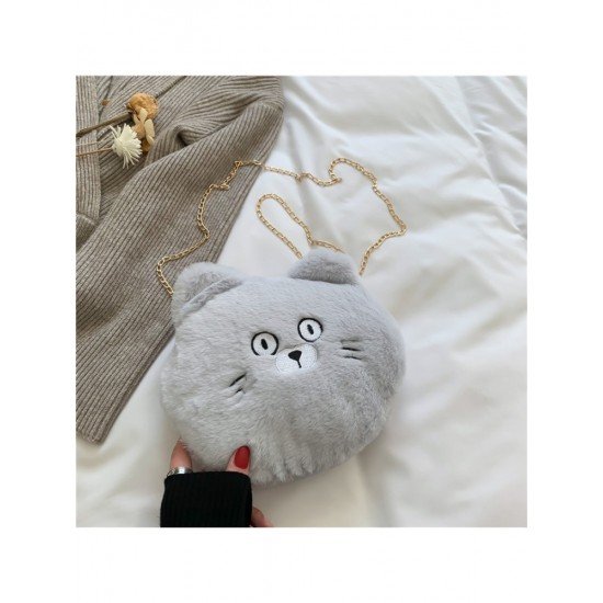 Cute Fluffy Cat Chain Shoulder Bags