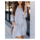  2022 Striped Casual Long Sleeve Dress For Women