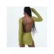  Sexy Backless Pure Color Women's Short Dress