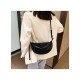 PU White Street Dumpling Shoulder Bags