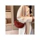 PU White Street Dumpling Shoulder Bags