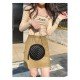  2022 Pure Color PU Women's Round Bags