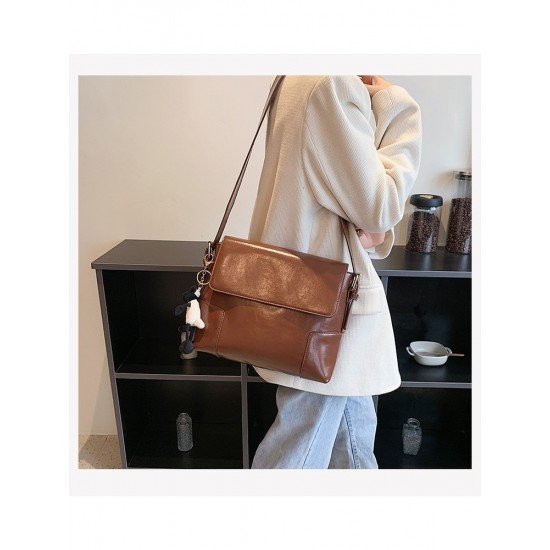  Fashion New PU Pure Color Women's Shoulder Bags