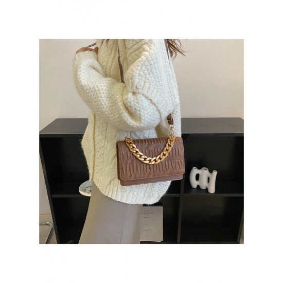 Fashionable Brown Chain Cross Body Shoulder Bags