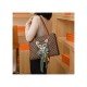 Cute Grid Cat Pattern Bow Tote Bags