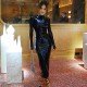 Latest Black PU Leather Long Sleeve Dresses