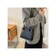  Stone Pattern PU Solid Ladies Shoulder Handbag