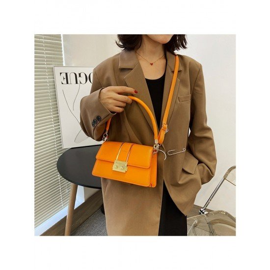  Pure Color Messenger Bag For Women