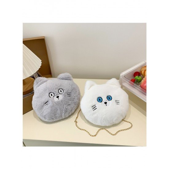 Cute Fluffy Cat Chain Shoulder Bags