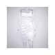 Ladies White Strapless Strapless Party Dresses