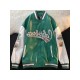  Fashion Letter Embroidery Women's PU Baseball Jacket