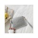 Casual Solid Rhombus Lattice Clutch Bag