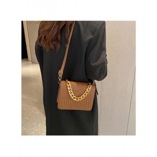 Casual Big Chain White Shoulder Bags