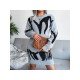  New Round Neck Long Sleeve Knitted Dress