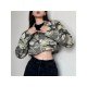 Fall Cool Street Camouflage Cropped Jacket Coats