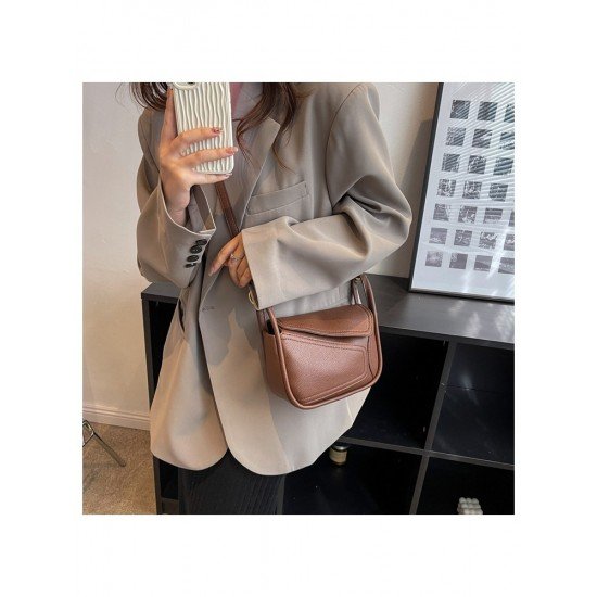  2022 PU Pure Color Shoulder Bag For Women