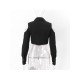 Cold Sleeve Black Cropped Blouse For Ladies 