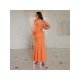 Ladies Puff Sleeve Backless Prom Maxi Dresses